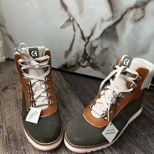 Cole Haan Zero Grand Women's Waterproof Boots - Olive and Tan